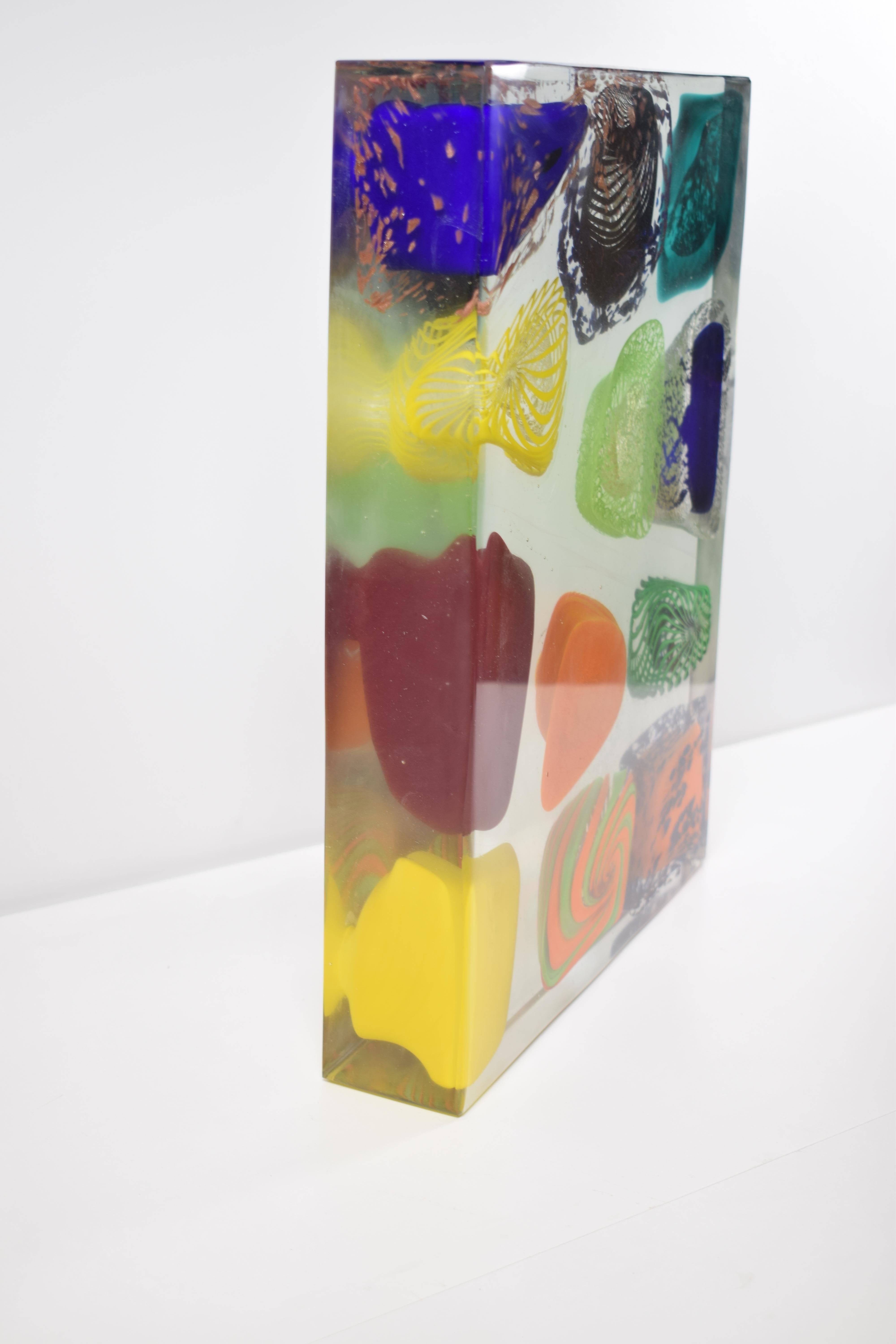 Italian Abstracts Sculptures Monolith Murano Glass For Sale