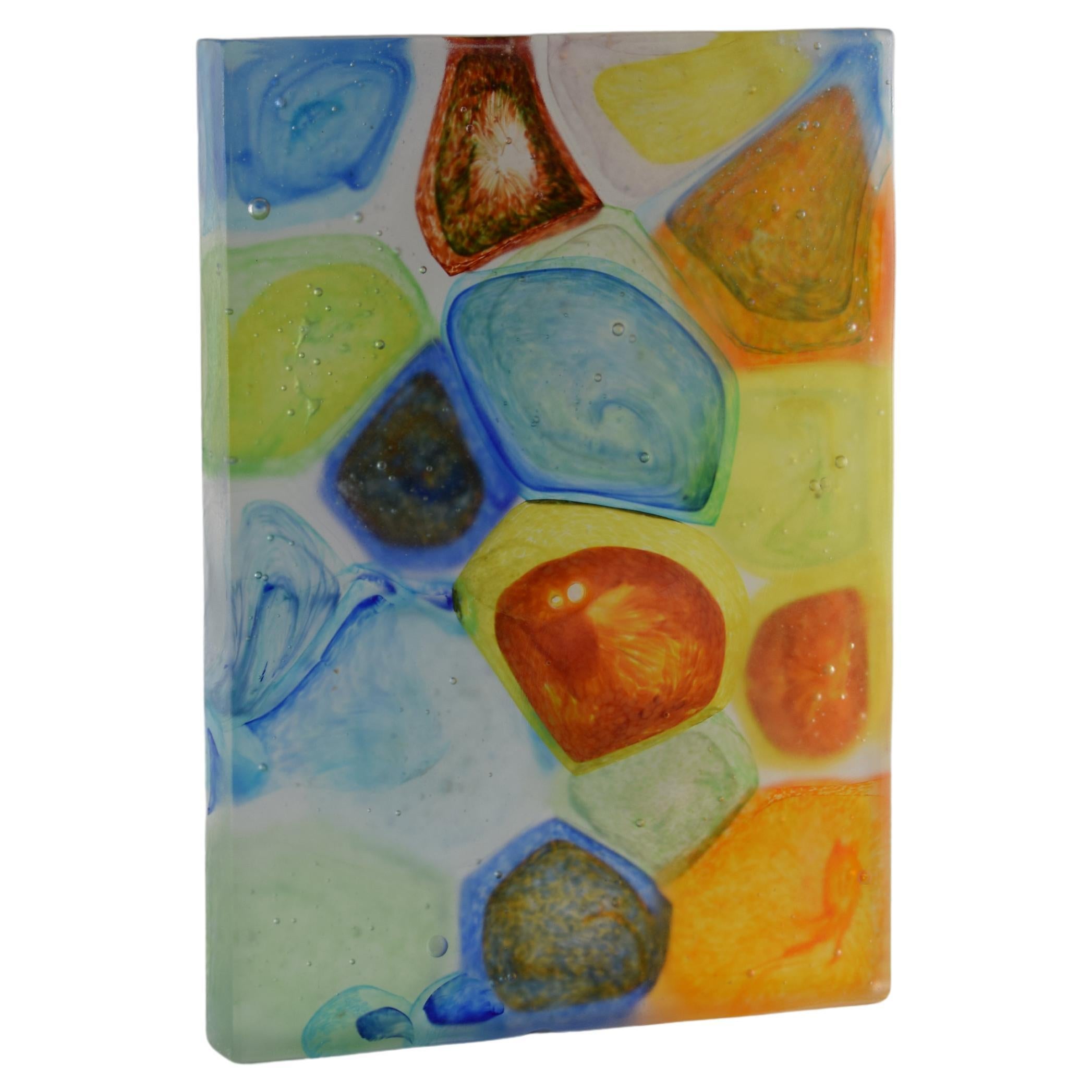 Abstracts Sculptures Monolith Murano Glass, Kandisky Multicolor For Sale