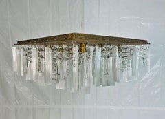 “Abu Dhabi” Crystal & Selenite Flushmount by Hous of Aurah, Gold Finish