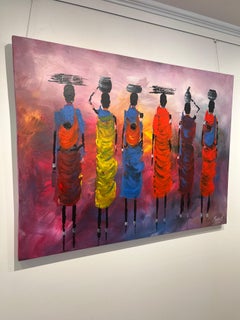 "Masai women 2", portrait indigenous women, Masai, African, colorful, community