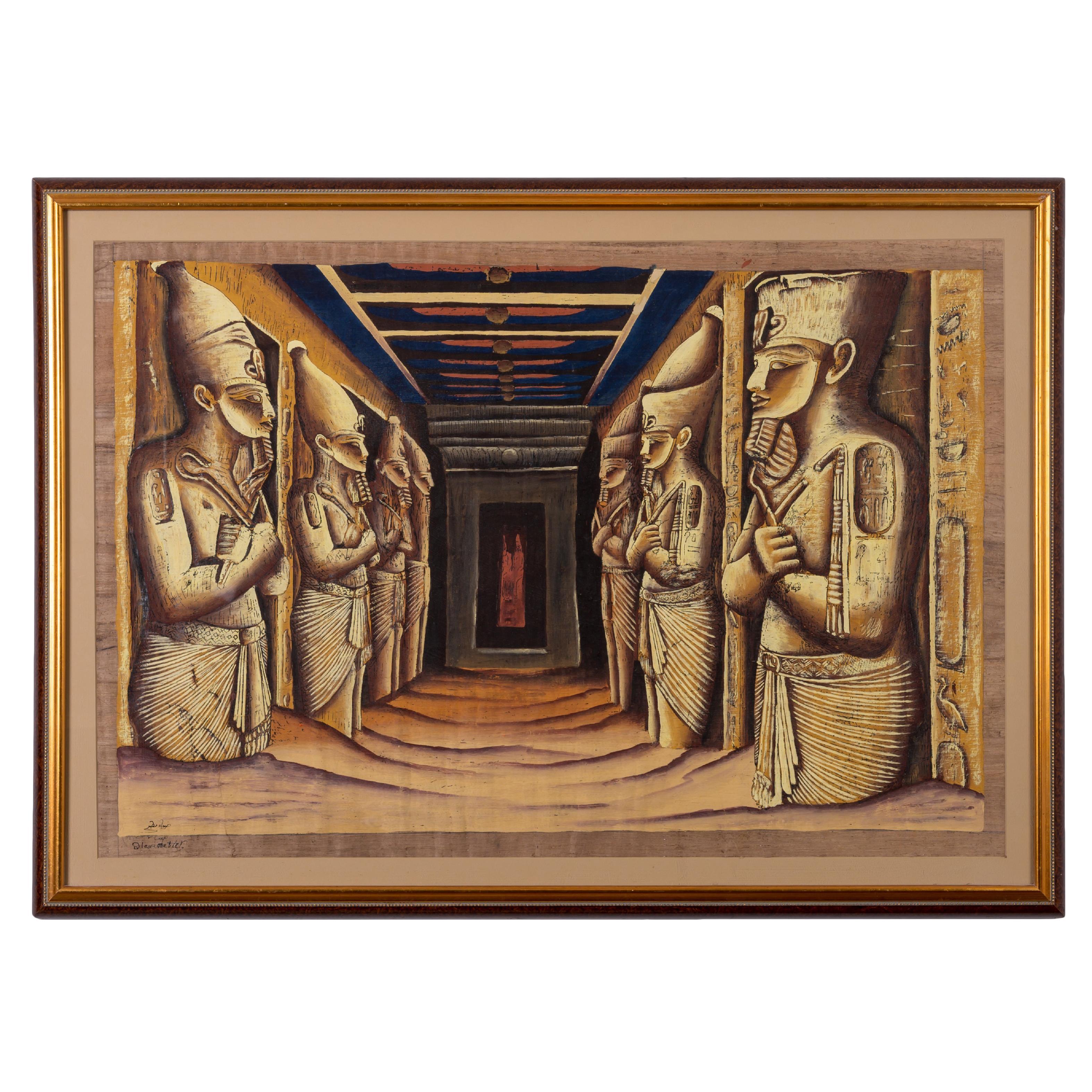 Sala Hipóstila de Abu Simbel Pintura egipcia sobre papiro