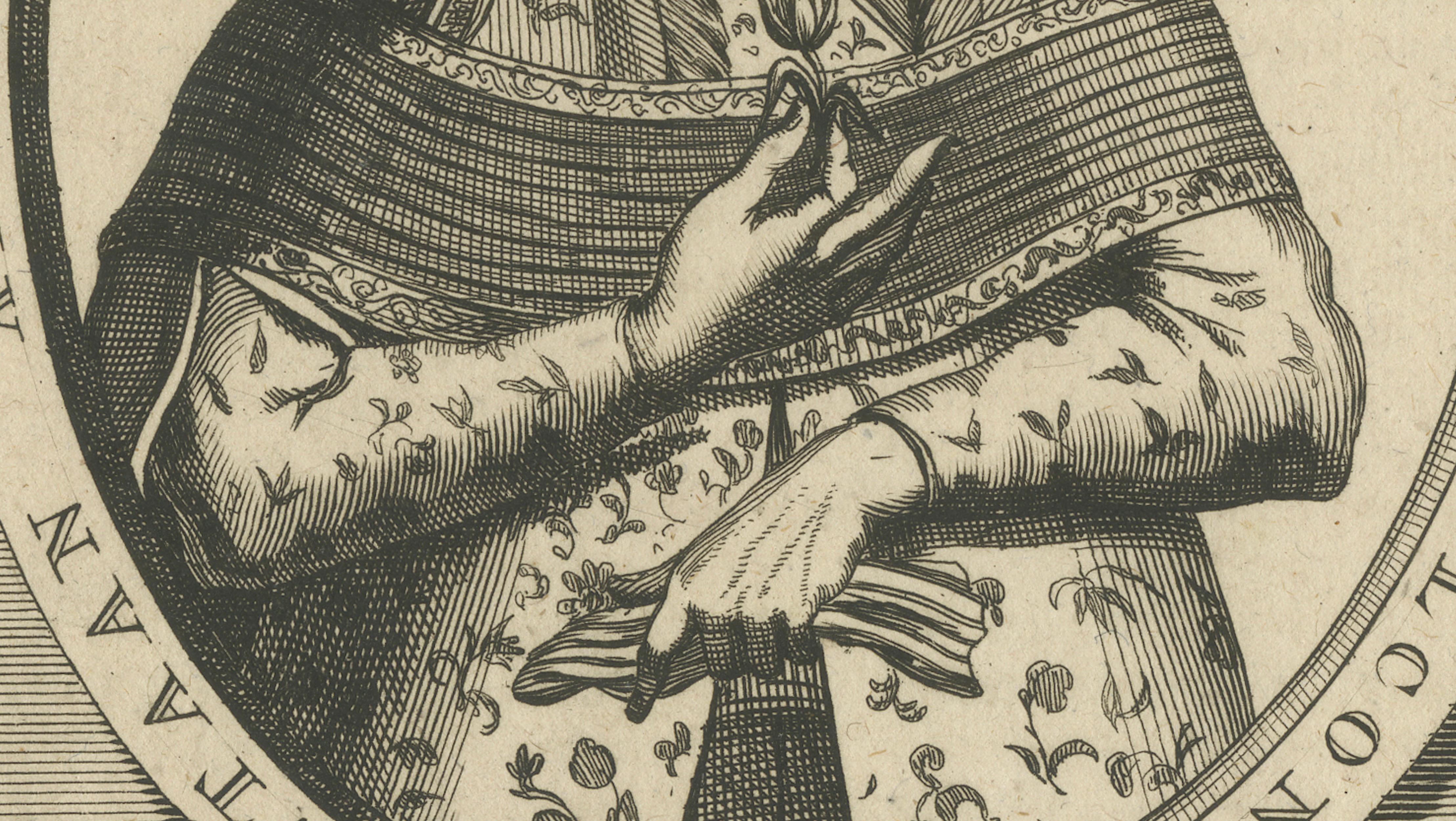 Abul Hasan Qutb Shah, Last Sultan of Golconda Portrait Engraving, c.1700