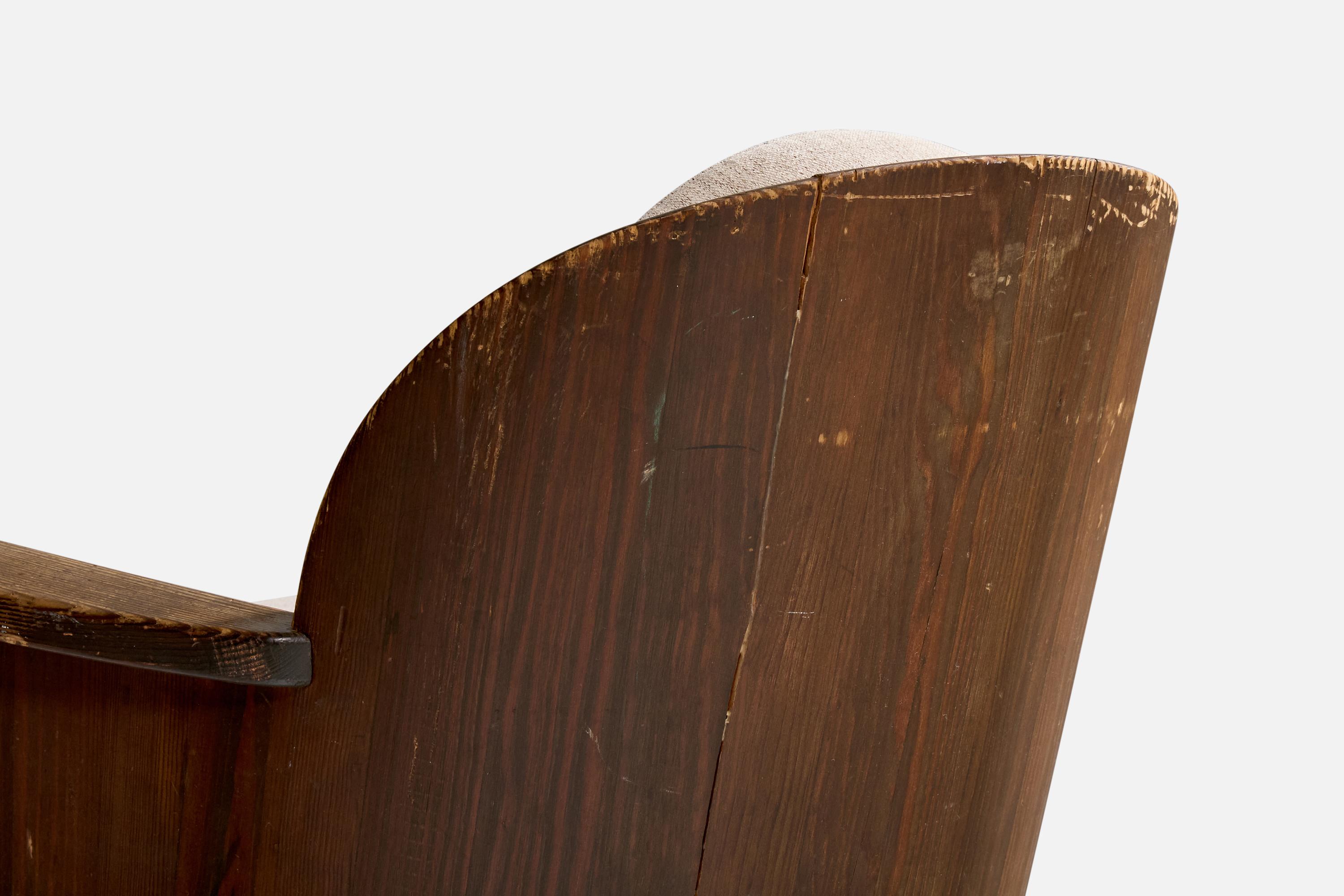 Åby Möbelfabrik, Chaises longues, pin, fer, tissu, Suède, années 1930 en vente 3