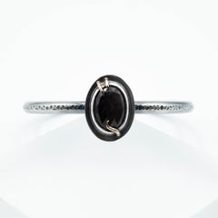 Abyss 14K Sterling Silver Black Sapphire Abyss Cuff Bracelet by TIN HAUS