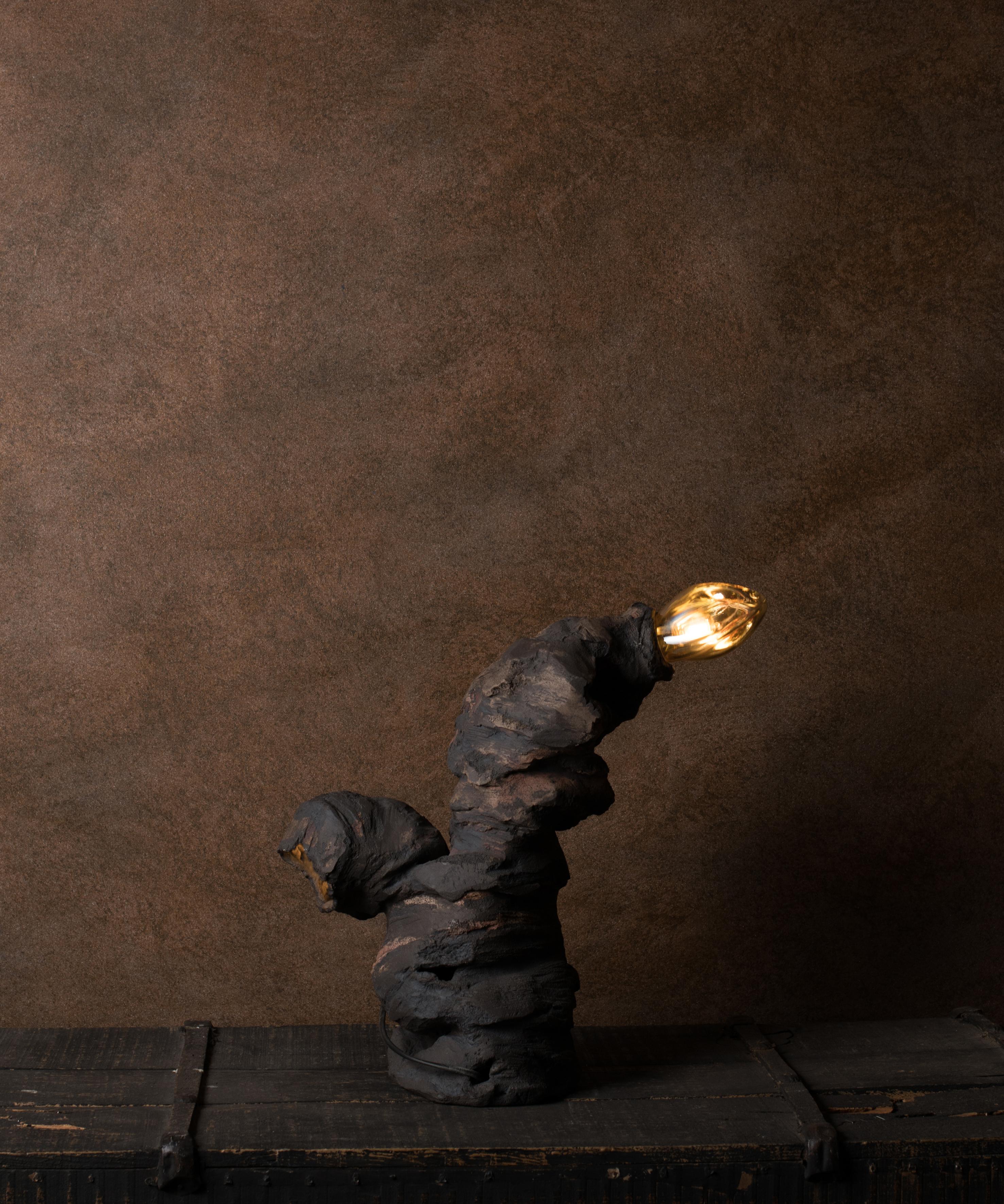 Stoneware Abyss No 11 Table Lamp by Ceren Gurkan For Sale