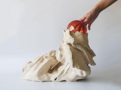 ABYSS No. 23 Sculptural Table Lamp in Stoneware and Hand-blown Glass