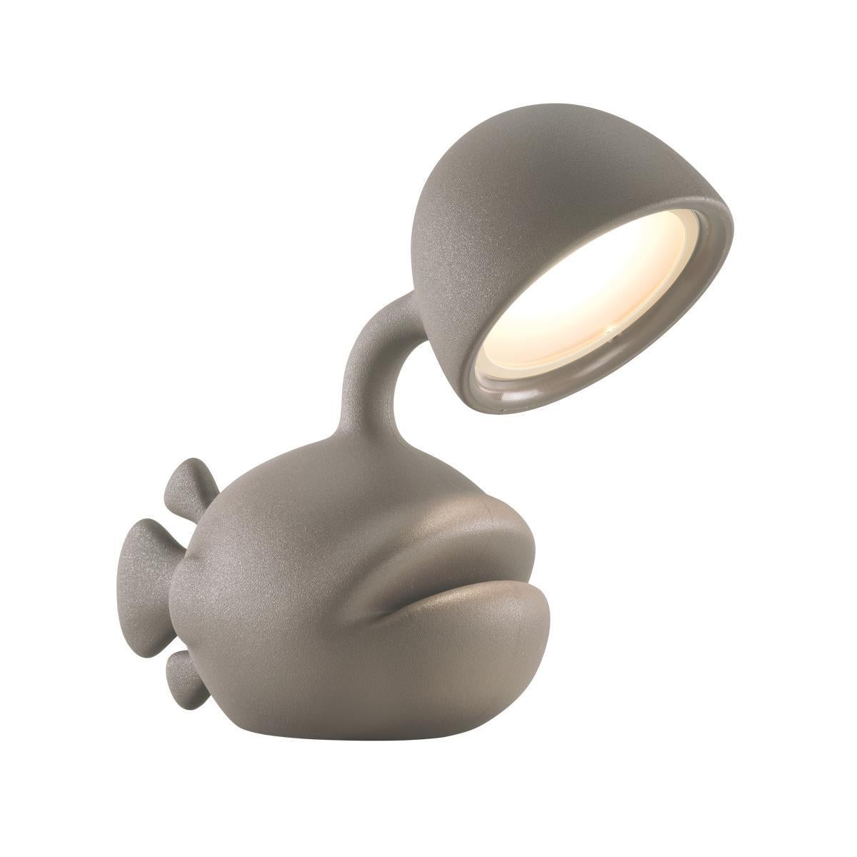 Italian Abyss Table Lamp W in Dove Grey Recyclable Polyethylene by Dai Sugasawa For Sale
