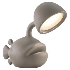 Abyss Table Lamp W in Dove Grey Recyclable Polyethylene by Dai Sugasawa