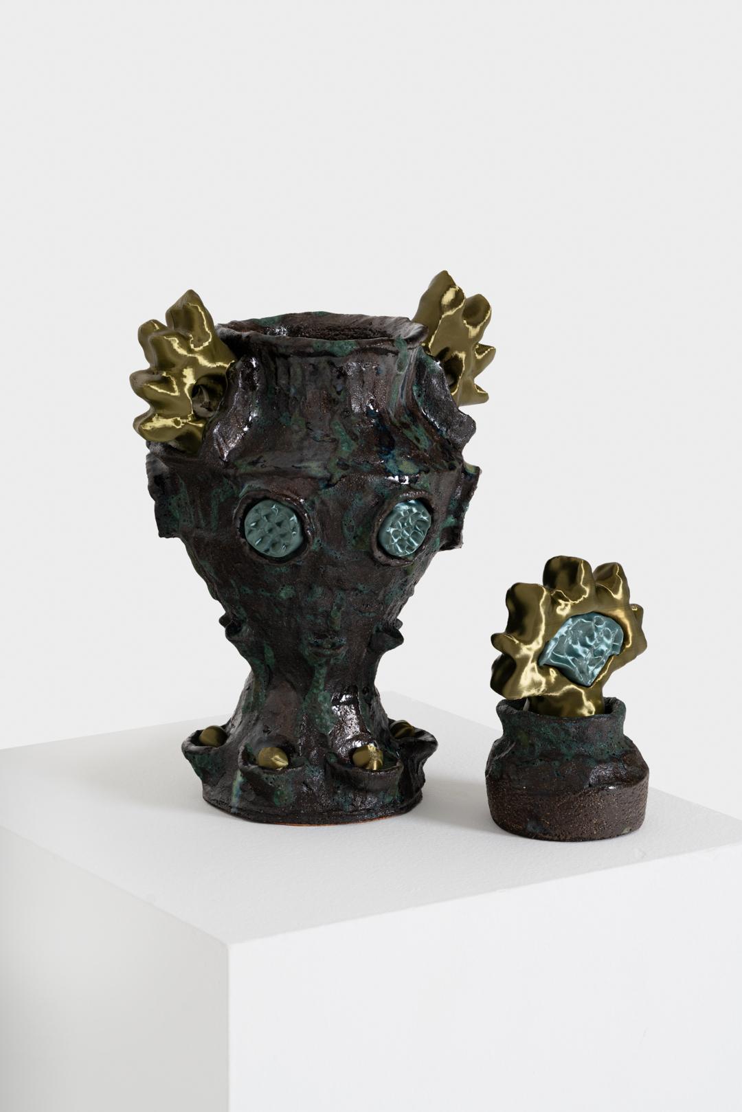 Vaso Abyssal Urn in filamento di PLA, argilla nera, smalto di Natalia Triantafylli In condizioni ottime in vendita a Milano, Lombardia