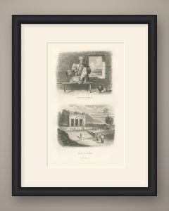 Abyssinian of Massawa and Church at Gondar, Ethiopia, Antique Print, 1859