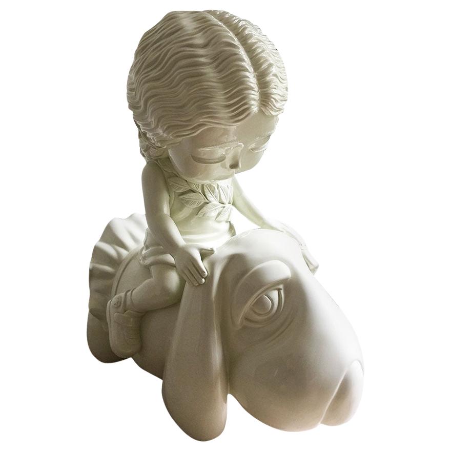 A.C. Andre Tanama Sculpture of Gwen Silent, Pearl Painted Fiberglass, 2011 # 1/3