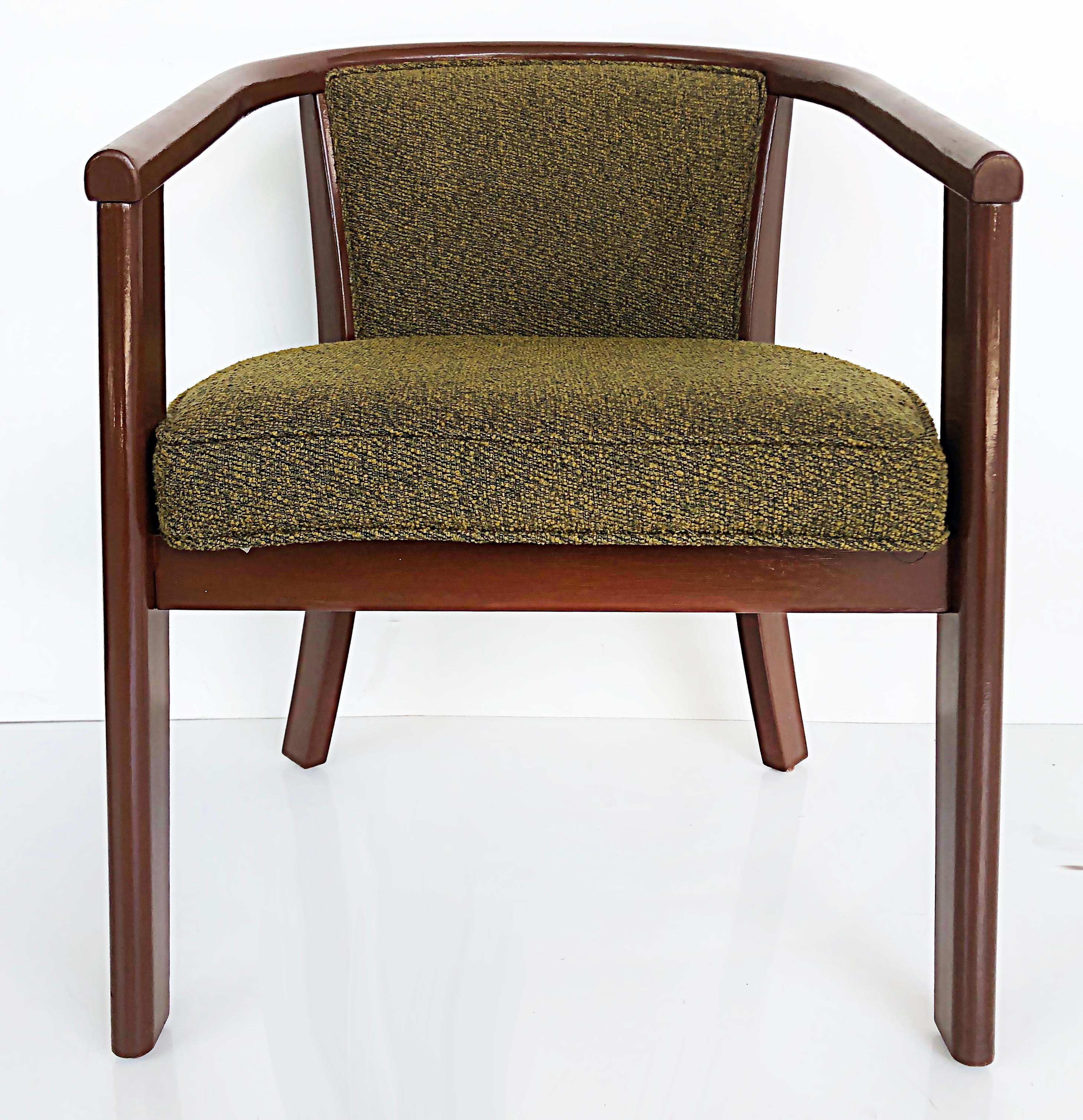 A.C. Furniture Arlington Hotel Upholstered Armchairs, Set of 4 In Good Condition In Miami, FL