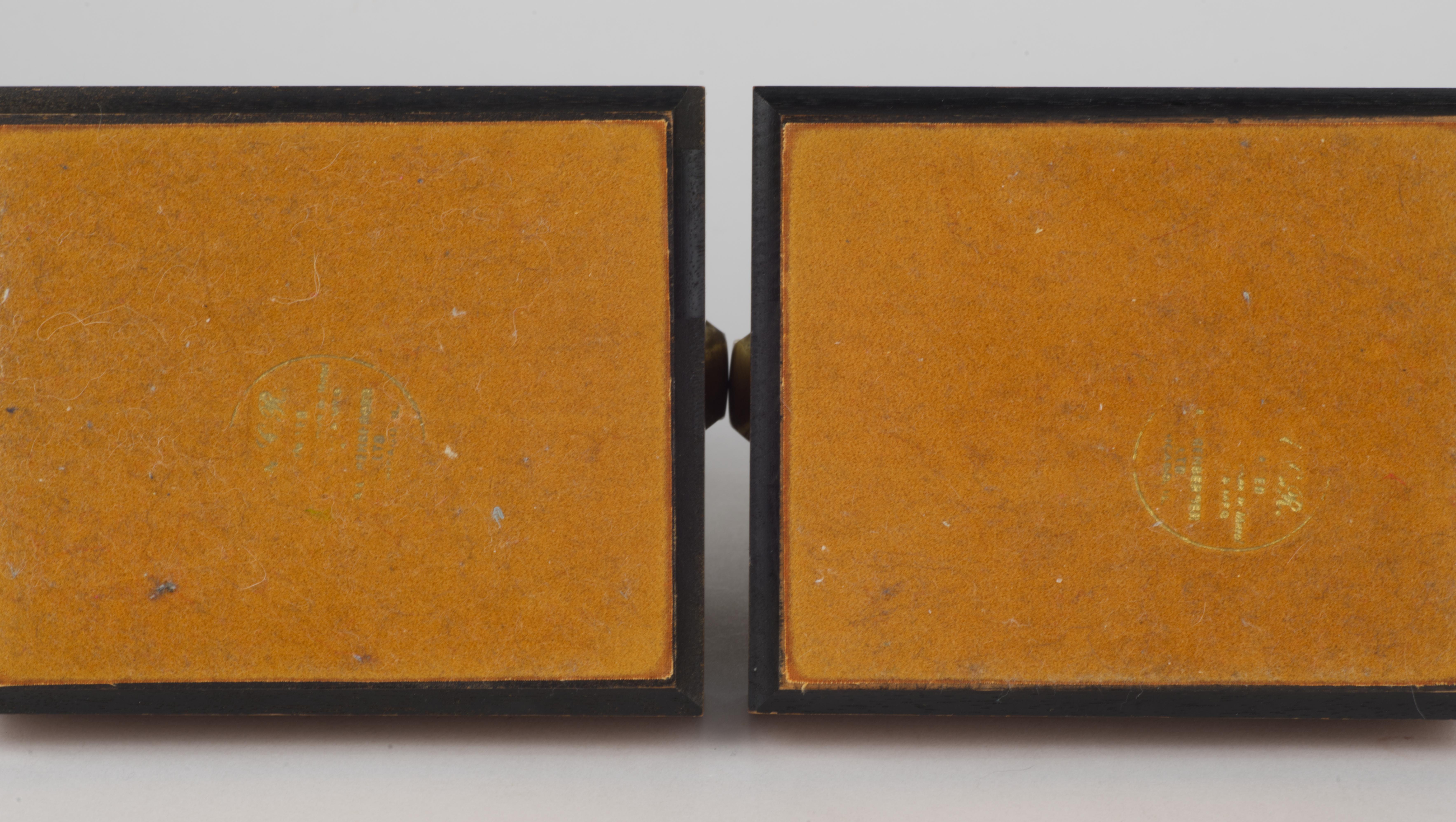 A.C. Rehberger Pair of Art Deco Horse Bookends, Brass and Cherry Wood In Good Condition In Clifton Springs, NY
