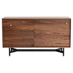 AC10 Credenza in Solid Walnut & Blackened Cold Rolled Steel by Atlas Industries