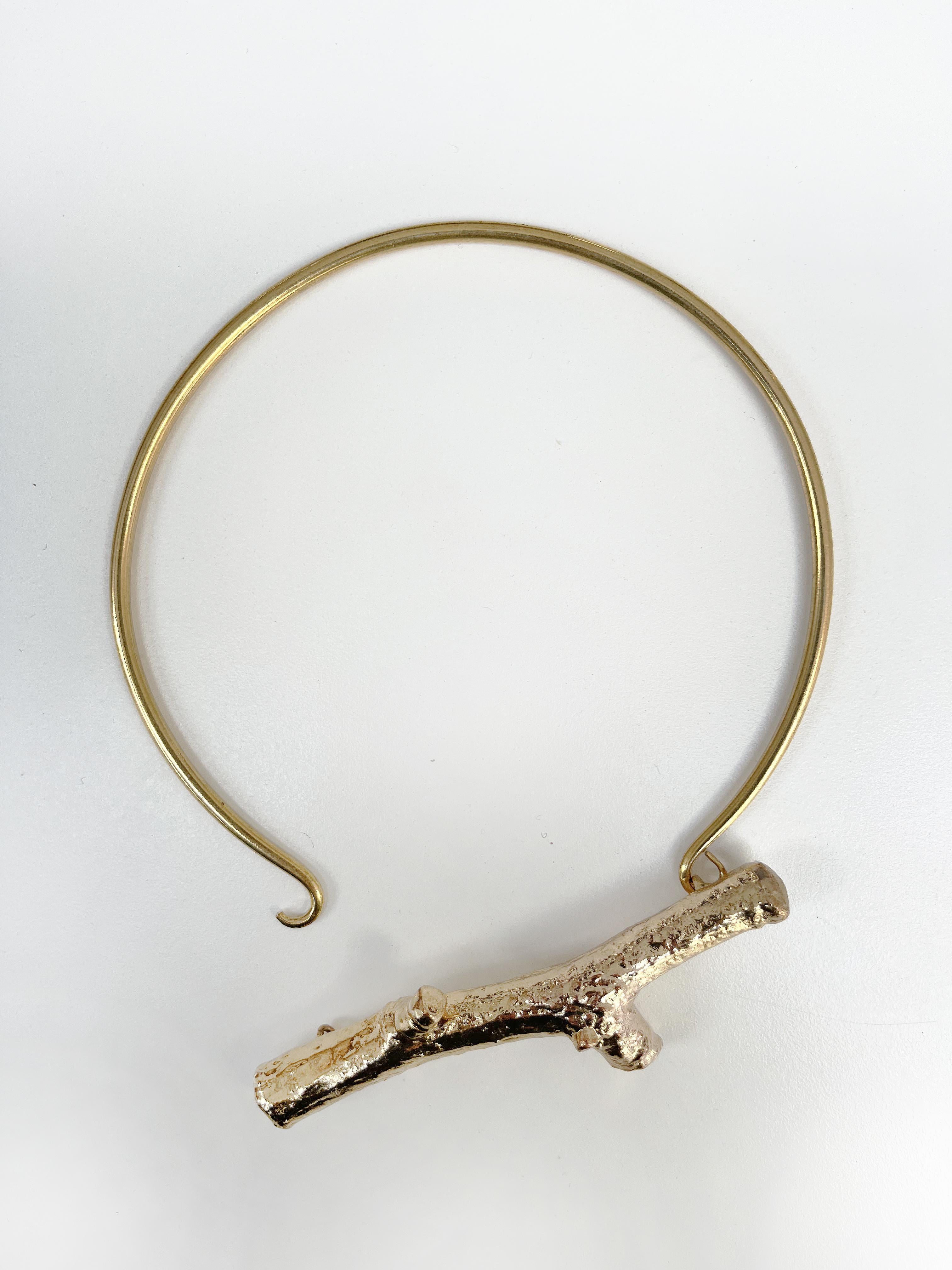 Acacia 24k Gold Plated Acacia Choker In New Condition For Sale In MONTREUIL, France