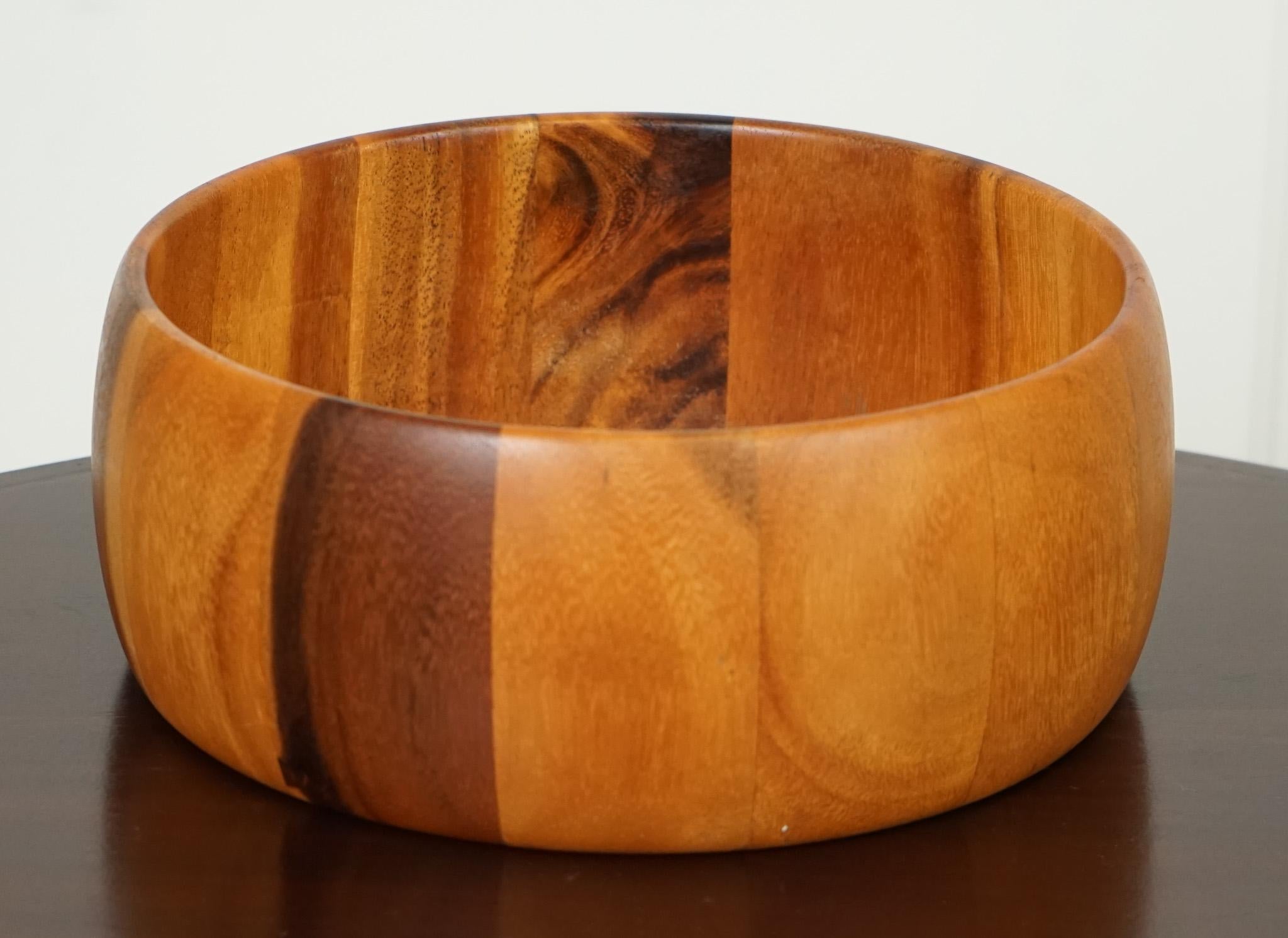 Hand-Crafted ACACiA CURVE FRUIT OR SALAD BOWL  For Sale
