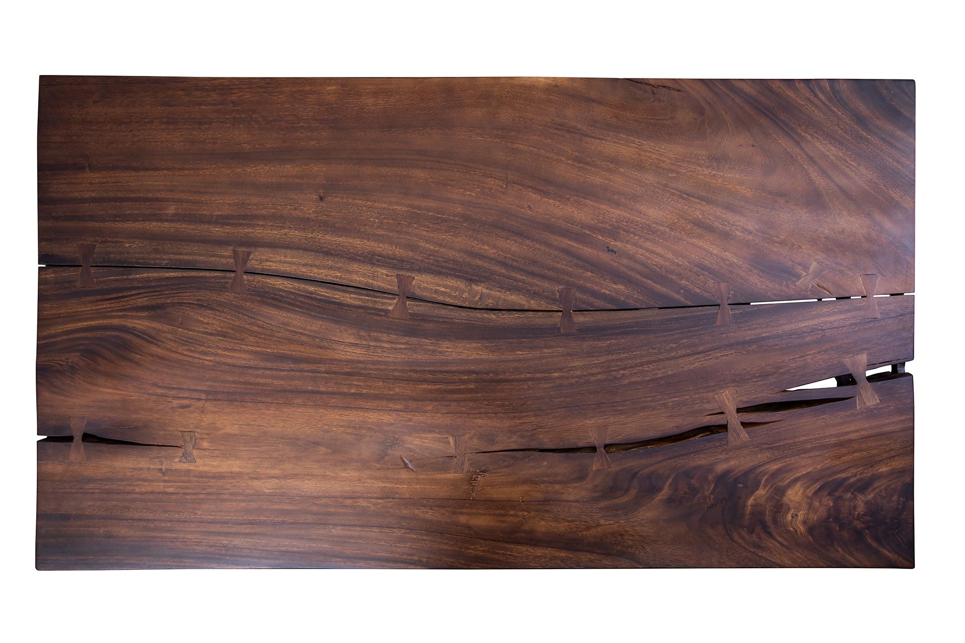 Acacia Live Edge Limited Edition Slab Table/Desk in Smooth Milk Chocolate In New Condition For Sale In Boulder, CO