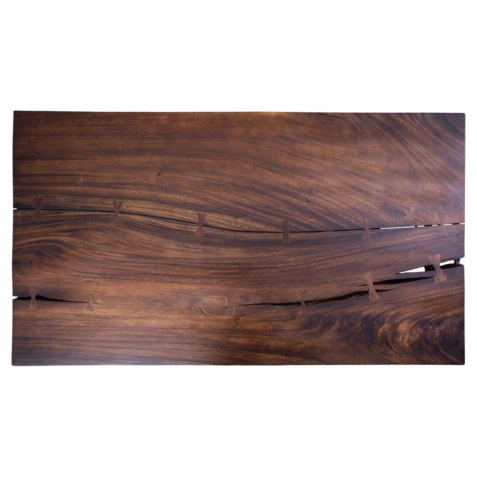 Live Edge Dining Table or Desk Floating with Lucite Legs at 1stDibs ...