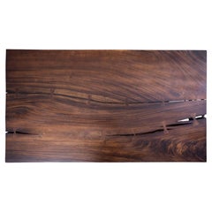 Acacia Live Edge Limited Edition Slab Table/Desk in Smooth Milk Chocolate