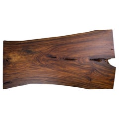 Acacia Live Edge Limited Edition Slab Table in Smooth Milk Chocolate