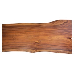 Acacia Live Edge Limited Edition Slab Table in Smooth Milk Chocolate