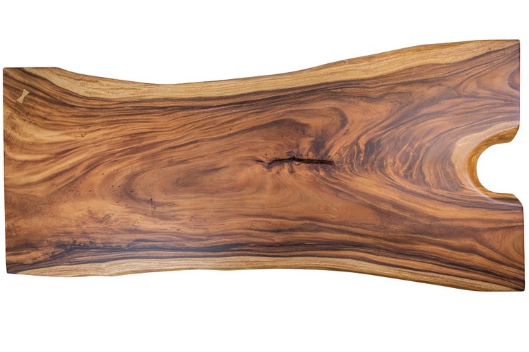 Acacia Live Edge Limited Edition Slab Table in Smooth Natural Acacia For Sale at 1stDibs