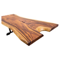 Acacia Live Edge Limited Edition Slab Table in Smooth Natural Acacia