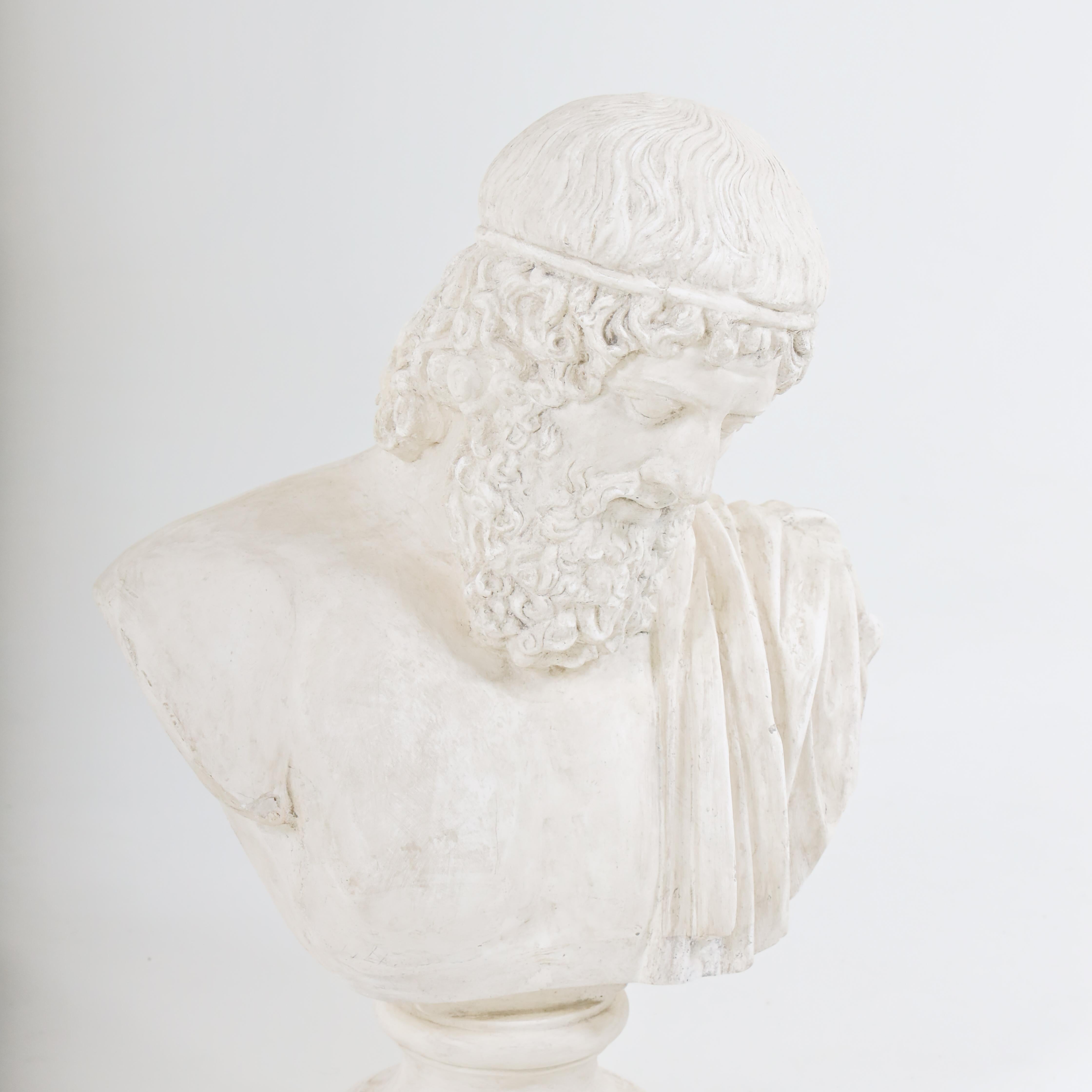 French Academic Bust of a Philosopher For Sale