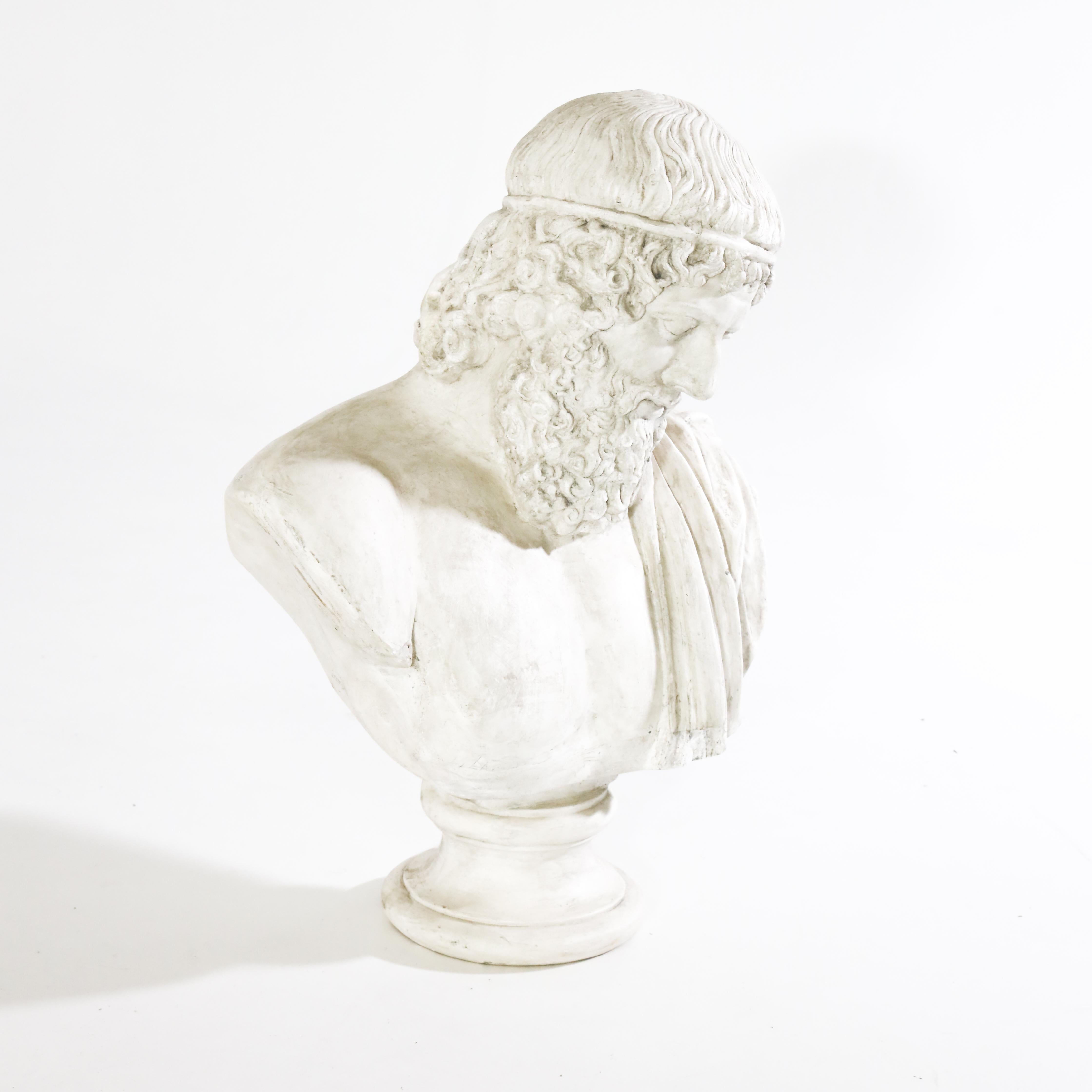 Plaster Academic Bust of a Philosopher For Sale