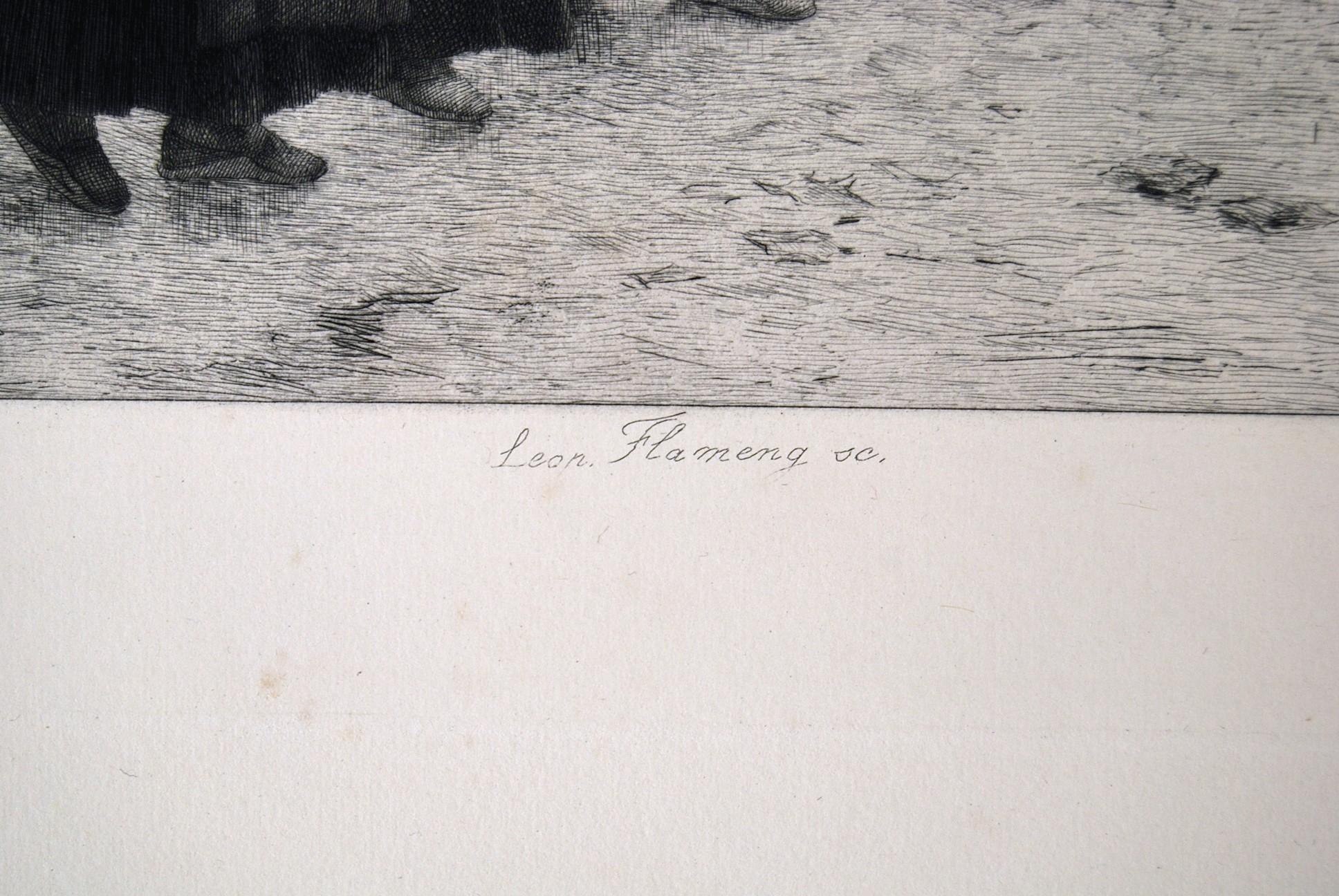 Inizio XX secolo Academic engraving titled 