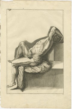 Academic Male Figure Study after de Lairesse German Drawing Manual, c1745