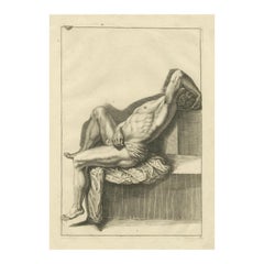 Academic Male Figure Study after de Lairesse German Drawing Manual, c1745
