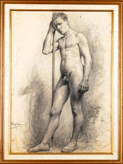 Studio accademico di un nudo maschile realizzato nel 1881 dall'artista svedese Carl Kjellin