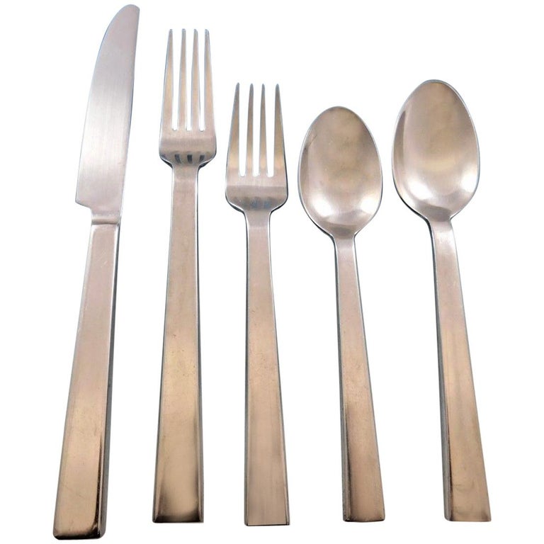 Academy by Ralph Lauren Stainless Steel Flatware Set Dinner Service 42