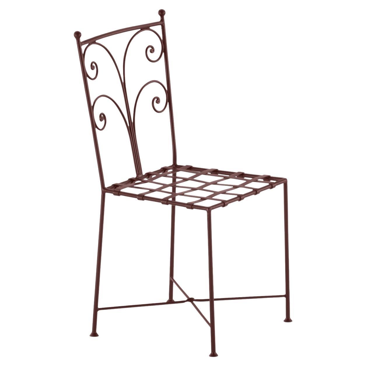 Acanta Wrought Iron Brown Outdoor Chair by Dante Negro