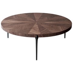 Table basse Acantha de DeMuro Das en sucupira teint et bronze satiné gris