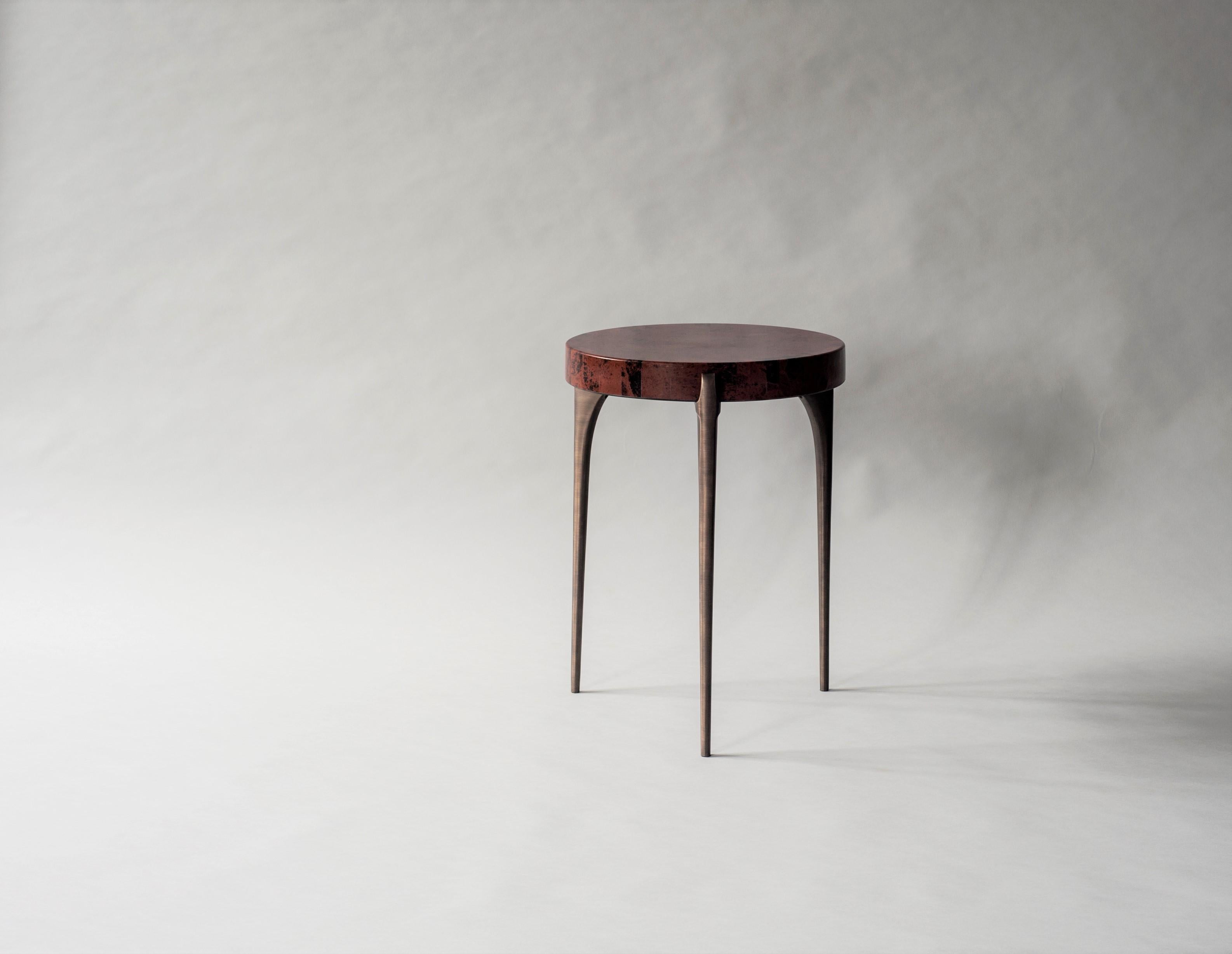 Bronze Acantha Side Table by DeMuro Das For Sale