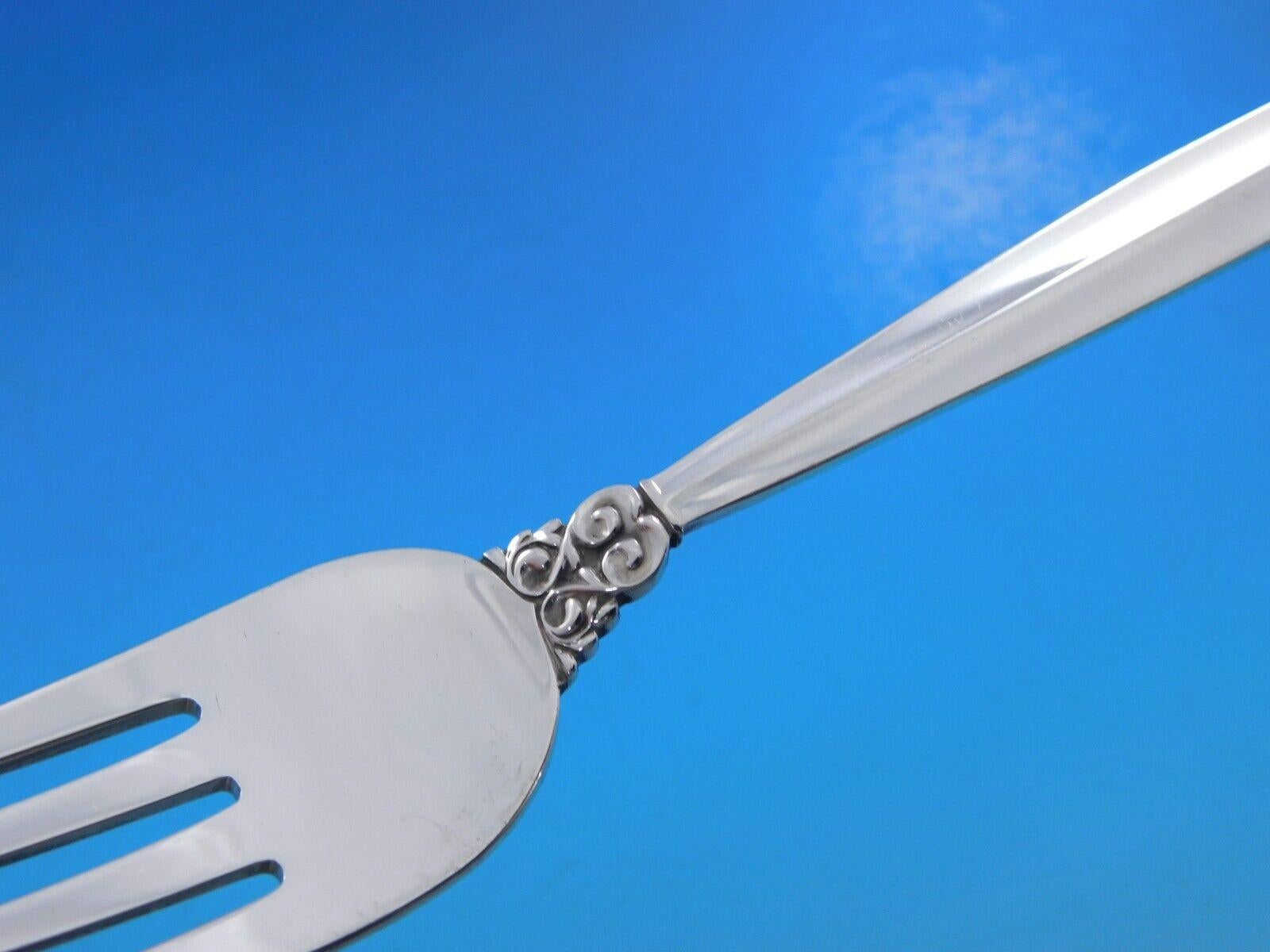 Argento 925 Set di posate in argento Sterling Acanthus by Georg Jensen 12 Servizio 60 pezzi Cena in vendita