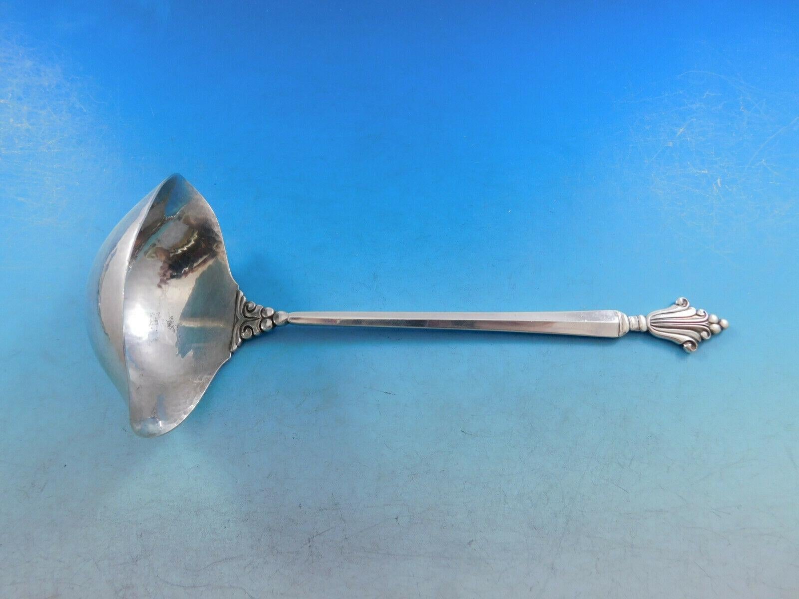 8 services de couverts en argent sterling Acanthus de Georg Jensen, 68 pièces en vente 3