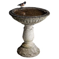 Vintage Acanthus Leaf Bird Bath, England circa 1950