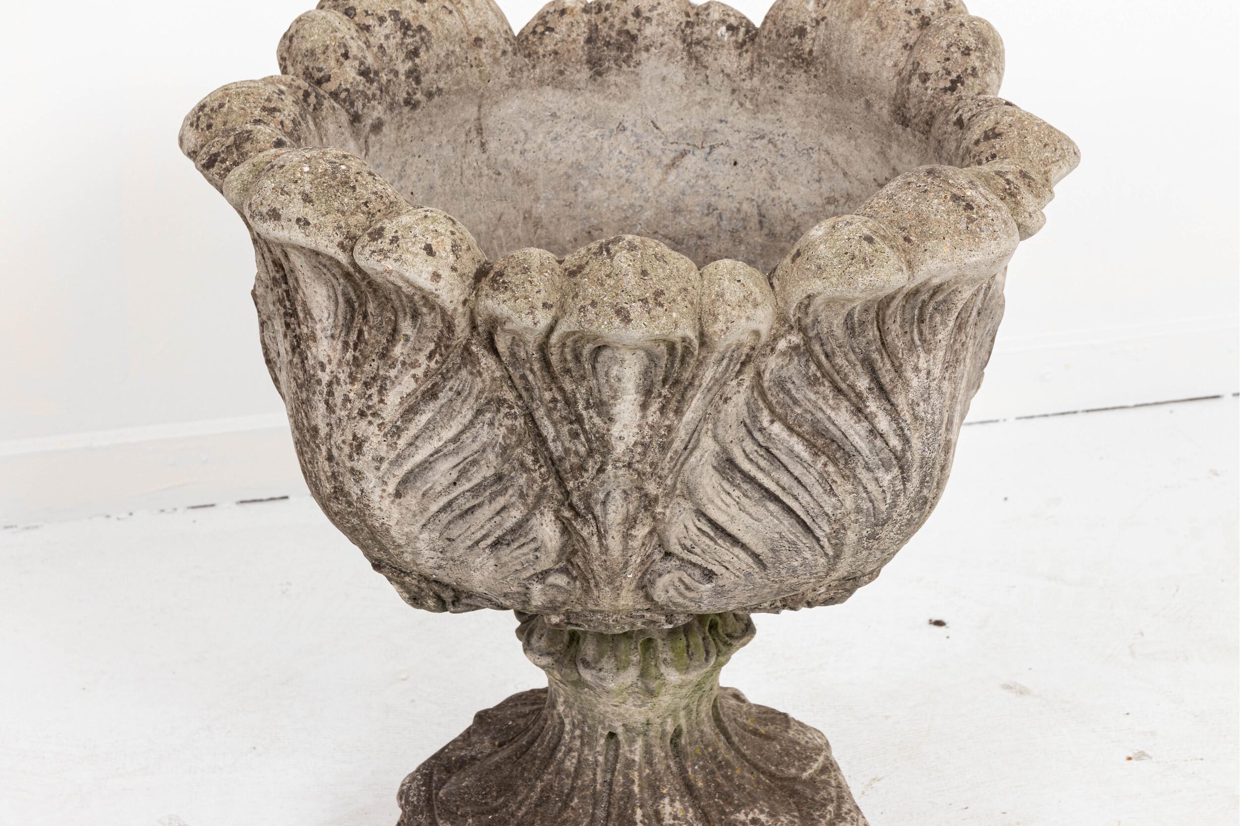 Stone Acanthus Leaf Planter For Sale