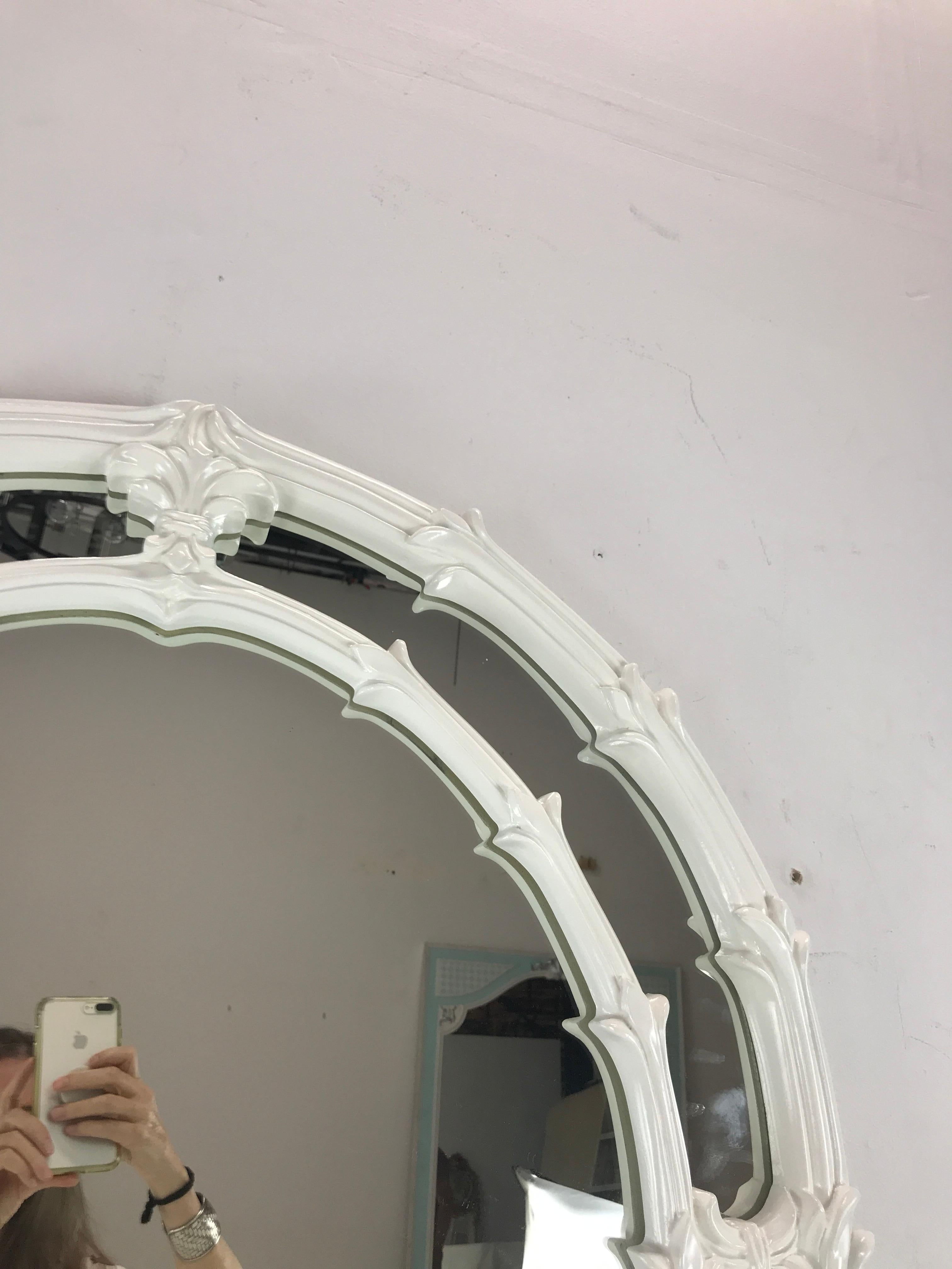 Lacquered Acanthus Leaf Regency Mirror
