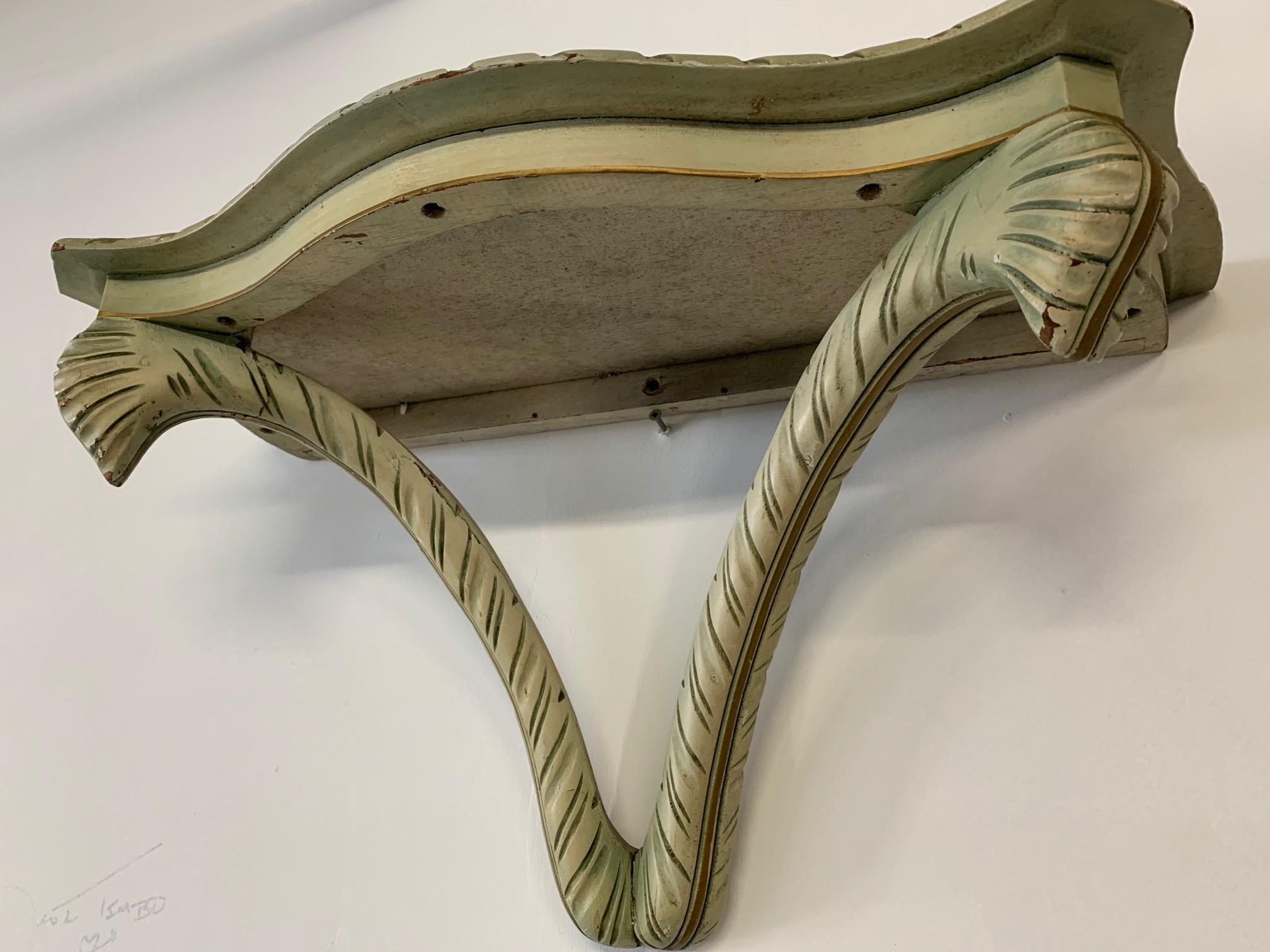 Wood Acanthus Leaf Wall Bracket in the Manner of Dorothy Draper