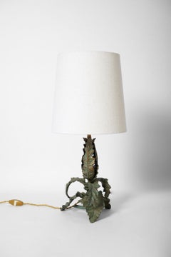 Acanthus leaves bronze lamp, 1970s.