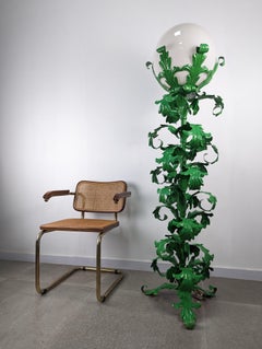 Acanthus Leaves Metal Floor Lamp 1950s