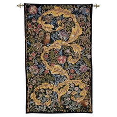 Acanthus & Owl Loom Woven Tapestry - 4'8" x 3'0"