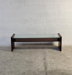 "Acca" Rosewood and Glass Coffee Table by Kazuhide Takahama for Gavina 60s