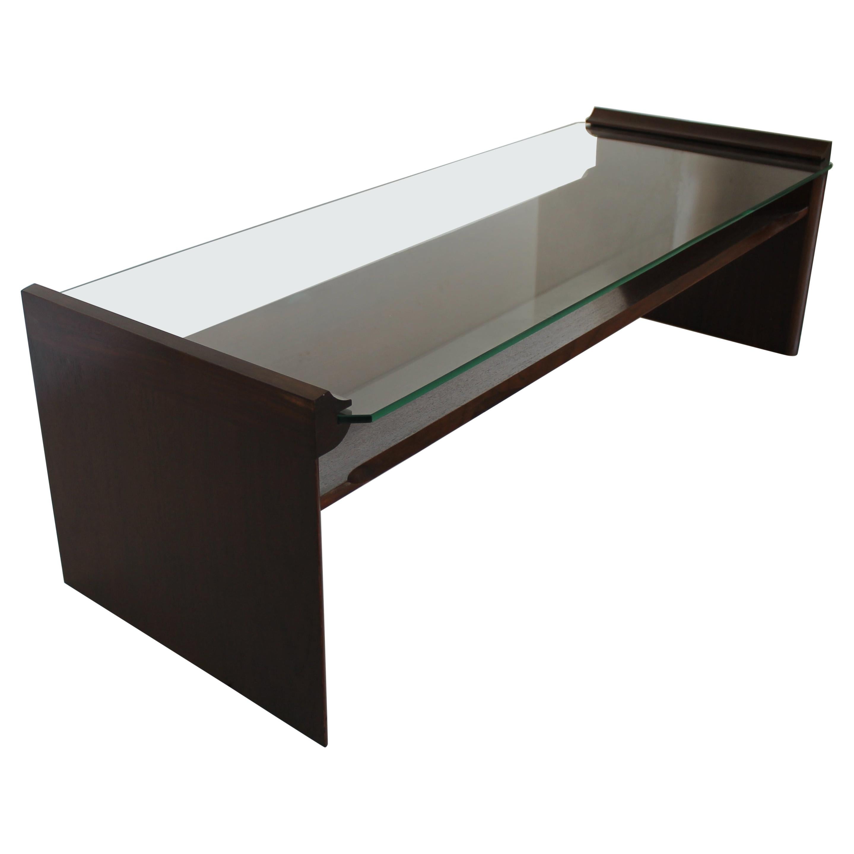 "Acca" Rosewood Coffee Table by Kazuide Takahama for Gavina, Italy 1960
