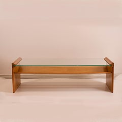 "Acca"  Wood and Glass Coffee Table by Kazuhide Takahama for Gavina, 1960s