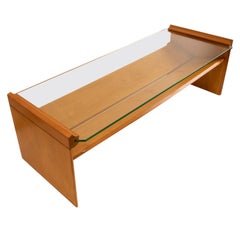 "Acca"  Wood and Glass Coffee Table by Kazuhide Takahama for Gavina, 1960s